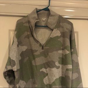 Camo quarter zip